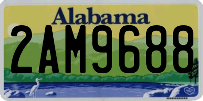 AL license plate 2AM9688