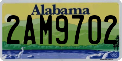 AL license plate 2AM9702
