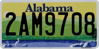 AL license plate 2AM9708