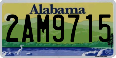 AL license plate 2AM9715