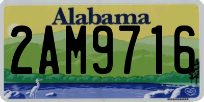 AL license plate 2AM9716