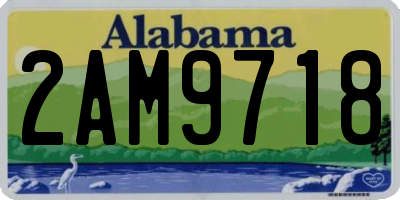 AL license plate 2AM9718