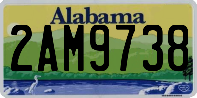 AL license plate 2AM9738