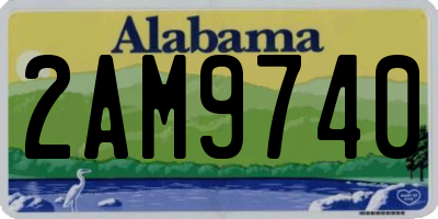 AL license plate 2AM9740