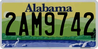 AL license plate 2AM9742