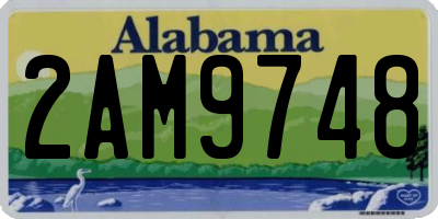 AL license plate 2AM9748