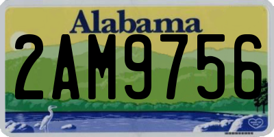 AL license plate 2AM9756