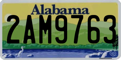 AL license plate 2AM9763