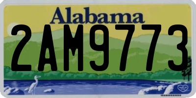 AL license plate 2AM9773