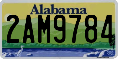 AL license plate 2AM9784