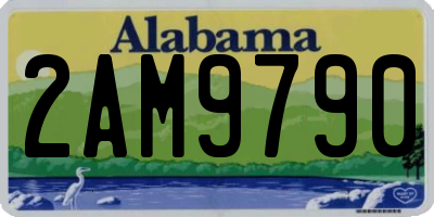 AL license plate 2AM9790