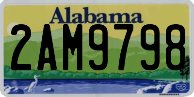 AL license plate 2AM9798