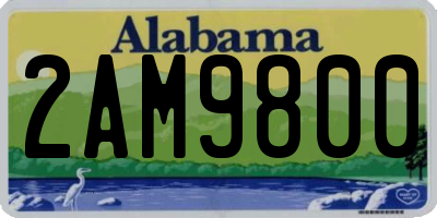 AL license plate 2AM9800