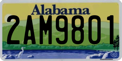 AL license plate 2AM9801