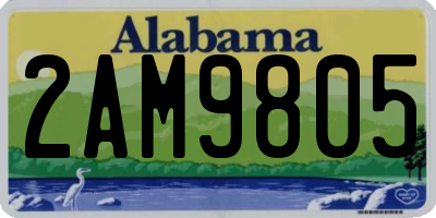 AL license plate 2AM9805
