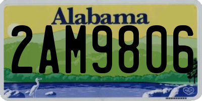 AL license plate 2AM9806