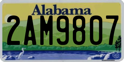 AL license plate 2AM9807