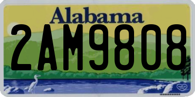 AL license plate 2AM9808