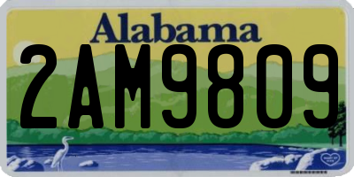 AL license plate 2AM9809