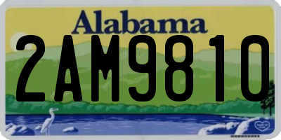AL license plate 2AM9810