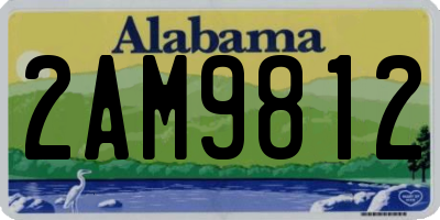 AL license plate 2AM9812