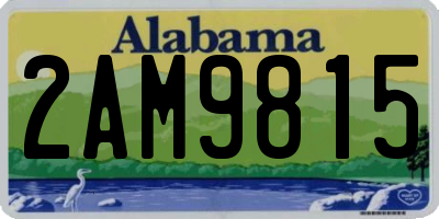 AL license plate 2AM9815