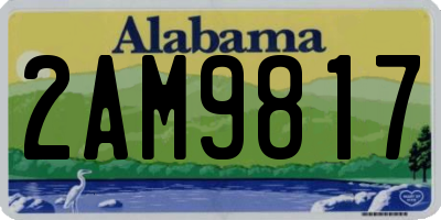 AL license plate 2AM9817