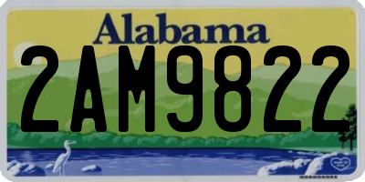 AL license plate 2AM9822