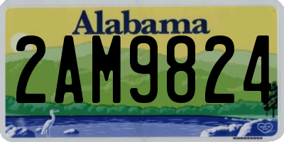 AL license plate 2AM9824