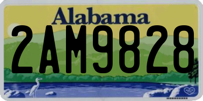 AL license plate 2AM9828