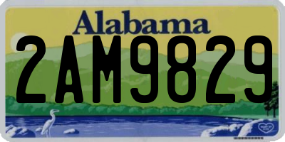 AL license plate 2AM9829