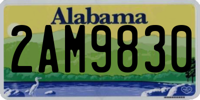 AL license plate 2AM9830