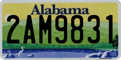 AL license plate 2AM9831