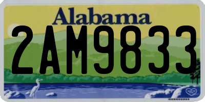 AL license plate 2AM9833
