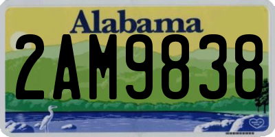 AL license plate 2AM9838