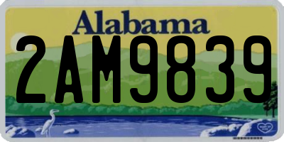 AL license plate 2AM9839
