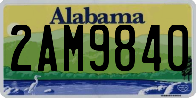 AL license plate 2AM9840