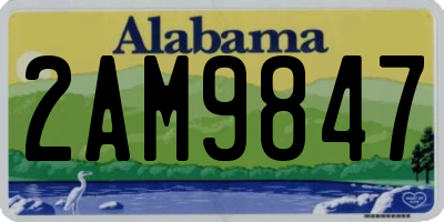 AL license plate 2AM9847