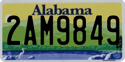 AL license plate 2AM9849
