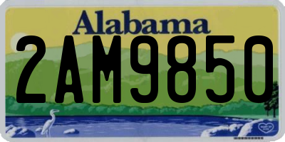 AL license plate 2AM9850