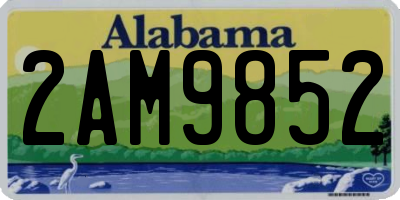 AL license plate 2AM9852