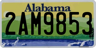 AL license plate 2AM9853