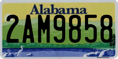 AL license plate 2AM9858
