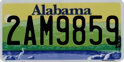 AL license plate 2AM9859
