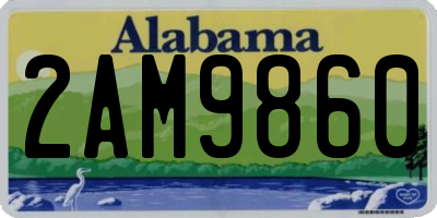 AL license plate 2AM9860