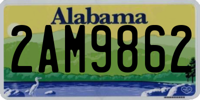 AL license plate 2AM9862