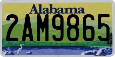 AL license plate 2AM9865