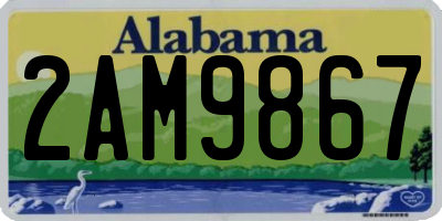 AL license plate 2AM9867