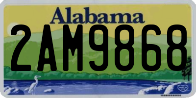 AL license plate 2AM9868