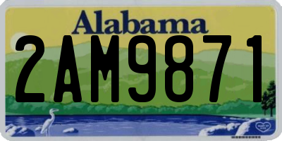AL license plate 2AM9871